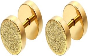 gold ear studs for men