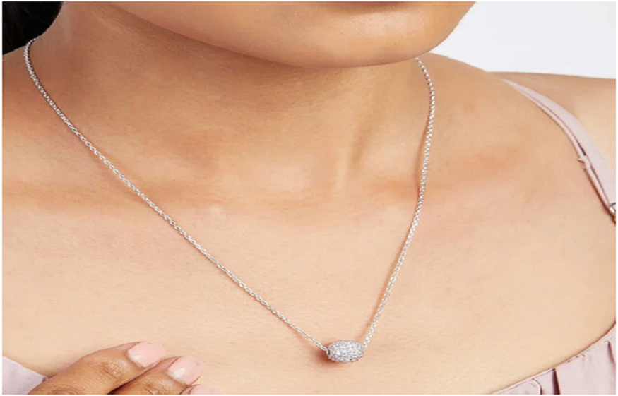 Icy Gem Silver Necklace